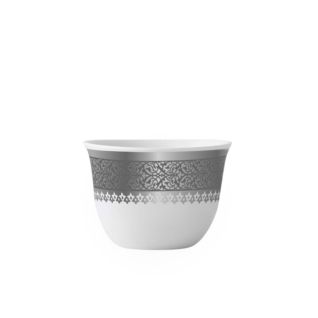 Dimlaj Cordoba Set of 6 Pcs Cawa Cups (Platinum) - Premium Cawa Cups from Cordoba By Dimlaj - Just $200!
