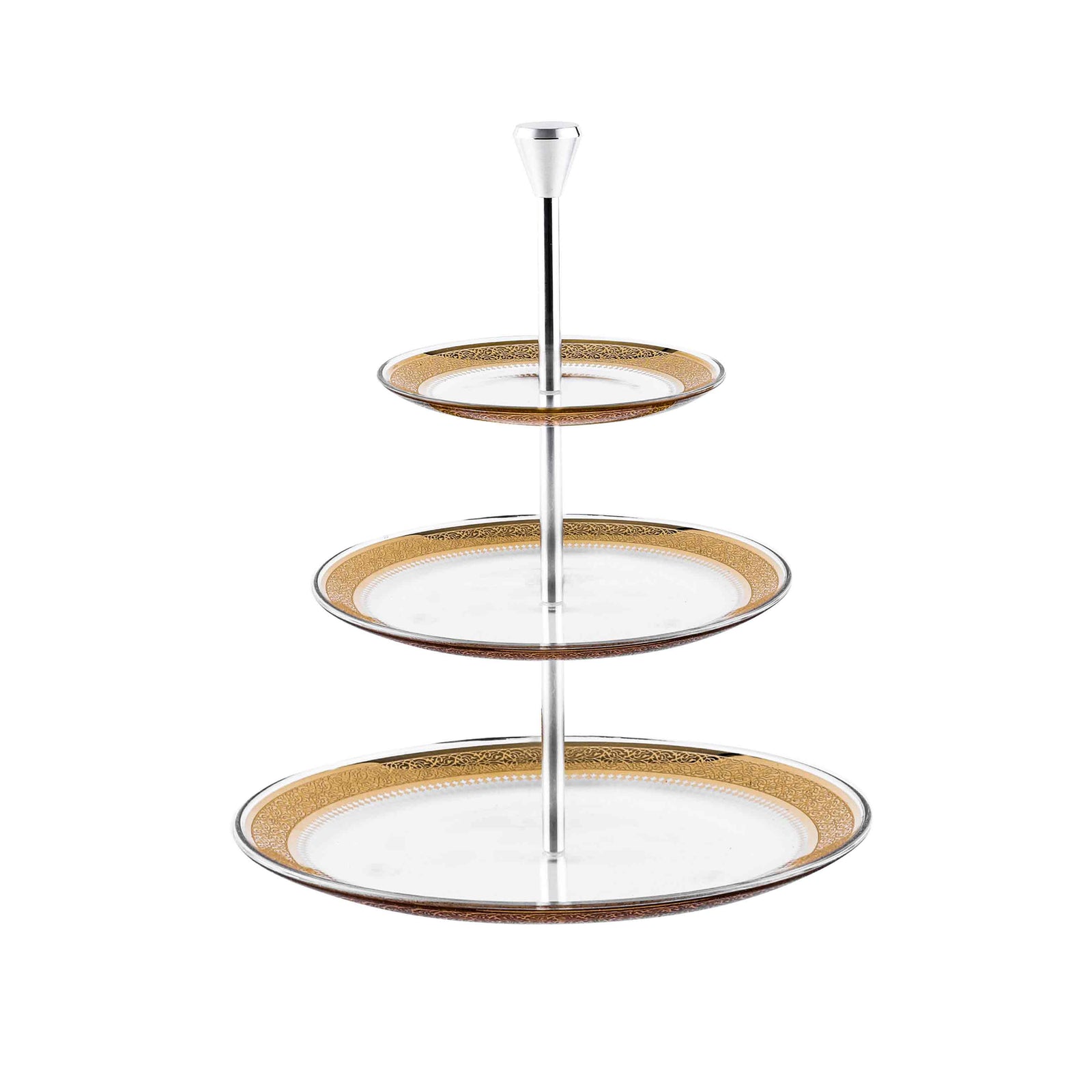 Dimlaj Cordoba 3 Tiered Tray (Gold) - Premium Stands from Cordoba By Dimlaj - Just $400!