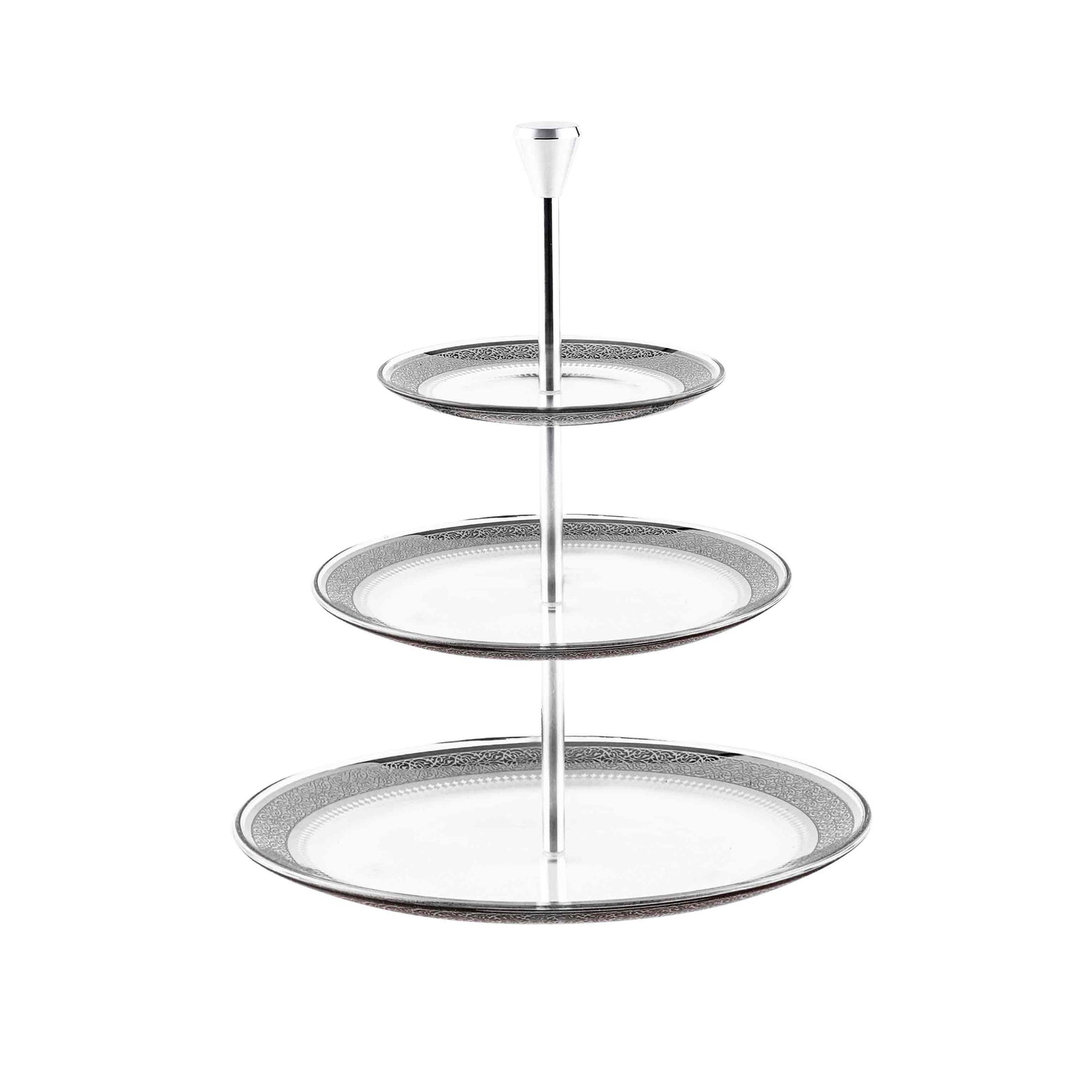 Dimlaj Cordoba 3 Tiered Tray (Platinum) - Premium Stands from Cordoba By Dimlaj - Just $400!
