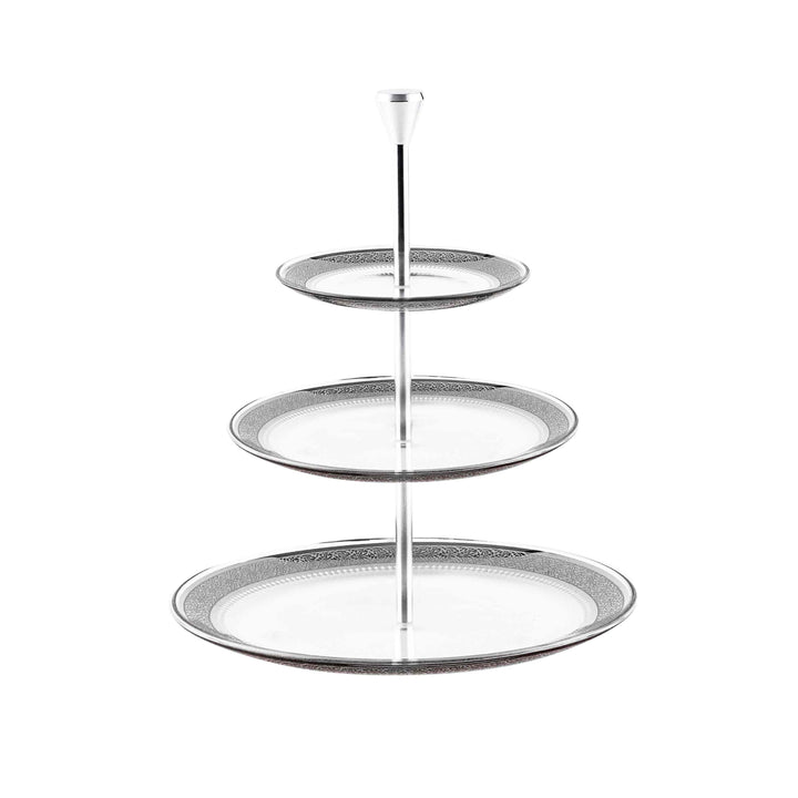 Dimlaj Cordoba 3 Tiered Tray (Platinum) - Premium Stands from Cordoba By Dimlaj - Just $400!