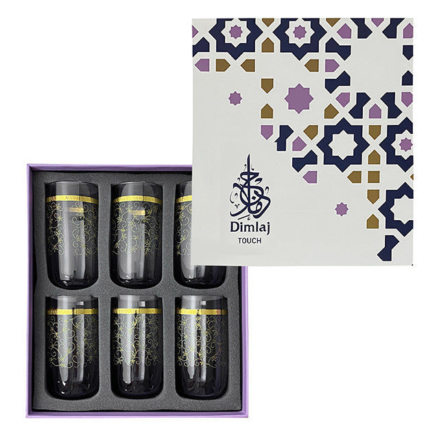 Dimlaj Touch Tendril Set of 6 Pcs Long Tumblers Gold - Premium Tumblers from Dimlaj Touch - Just $135!