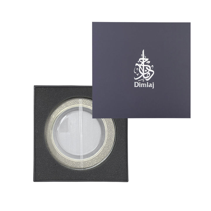 Dimlaj Cordoba Set of 6 Pcs Glass Plates (Platinum) - Premium Platters from Cordoba By Dimlaj - Just $370!