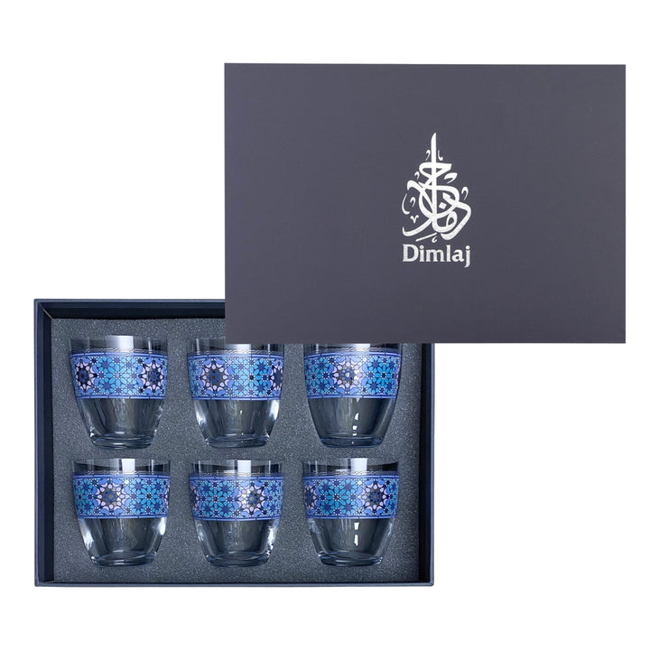 Dimlaj Melange Set of 6 Pcs Crystal Tumblers (Platinum) - Premium Short Tumblers from Melange By Dimlaj - Just $315!
