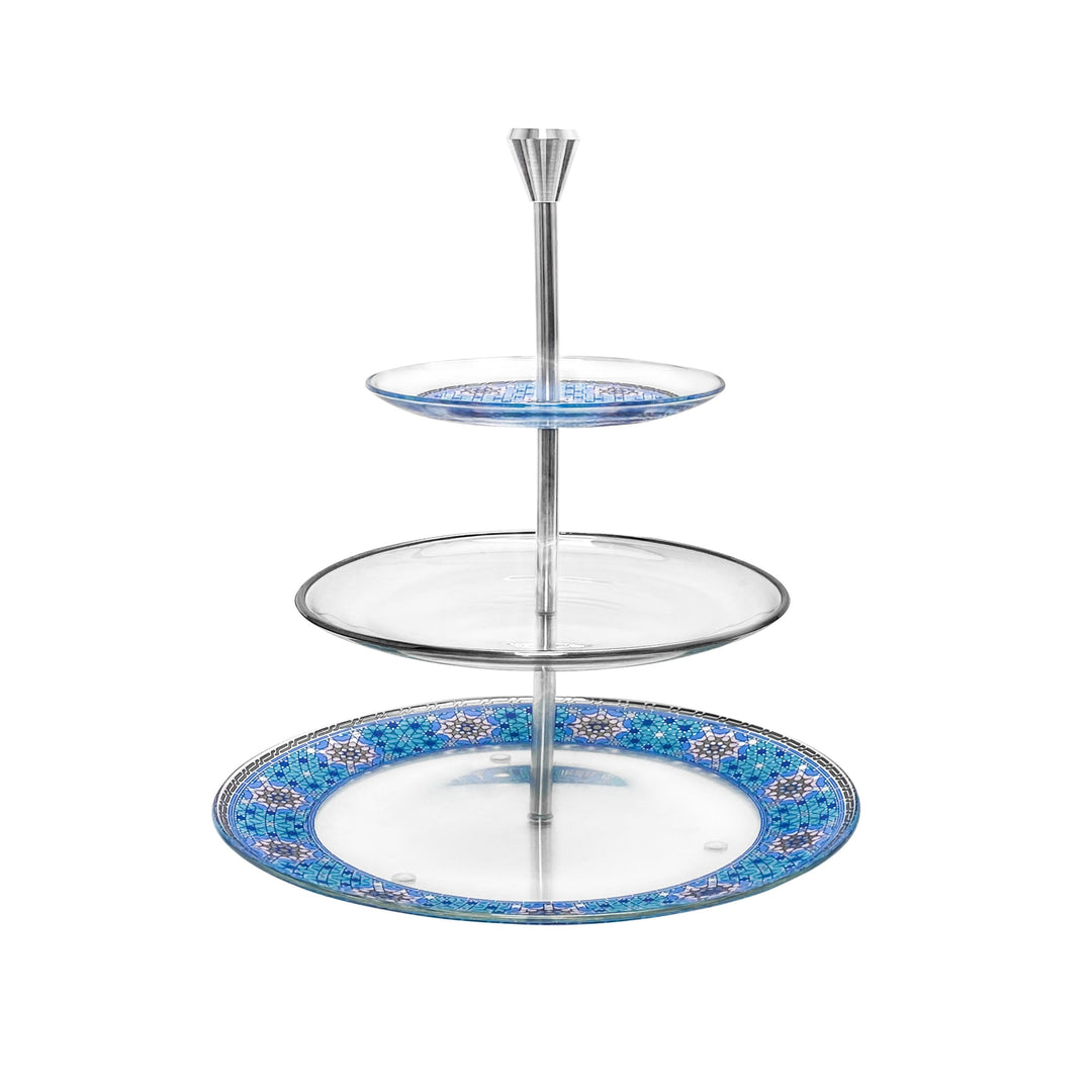 Dimlaj Melange 3 Tiered Tray (Platinum) - Premium Stands from Melange By Dimlaj - Just $355!