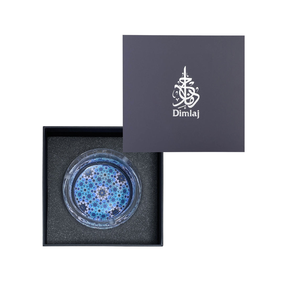 Dimlaj Melange Glass Ashtray (Platinum) - Premium Ashtrays from Melange By Dimlaj - Just $200!