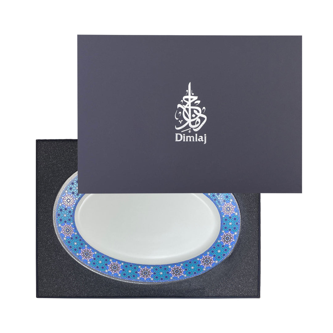 Dimlaj Melange Porcelain Plate (Platinum) - Premium Platters from Melange By Dimlaj - Just $285!