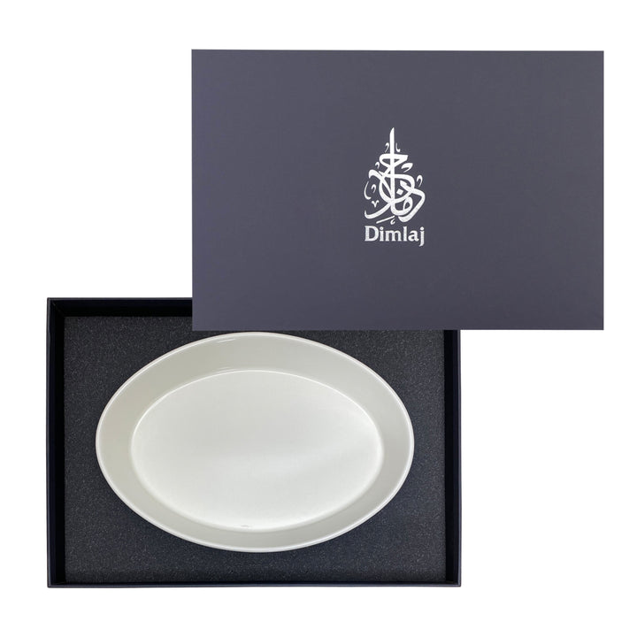 Dimlaj Melange Porcelain Serving Bowl (Platinum) - Premium Serving Bowls from Melange By Dimlaj - Just $285!