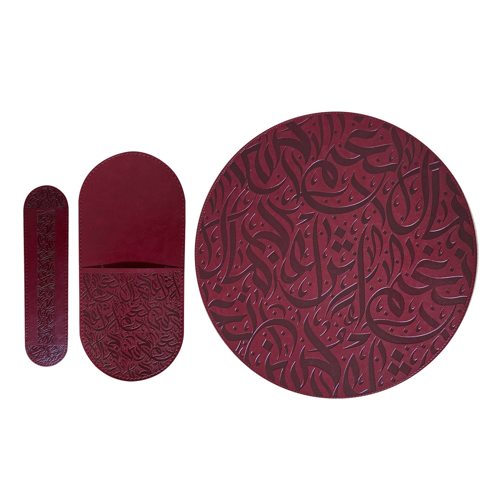 Dimlaj Nagham Set of 18 Pcs Table Accessories (Maroon) - Premium Table Accessories from Nagham By Dimlaj - Just $375!