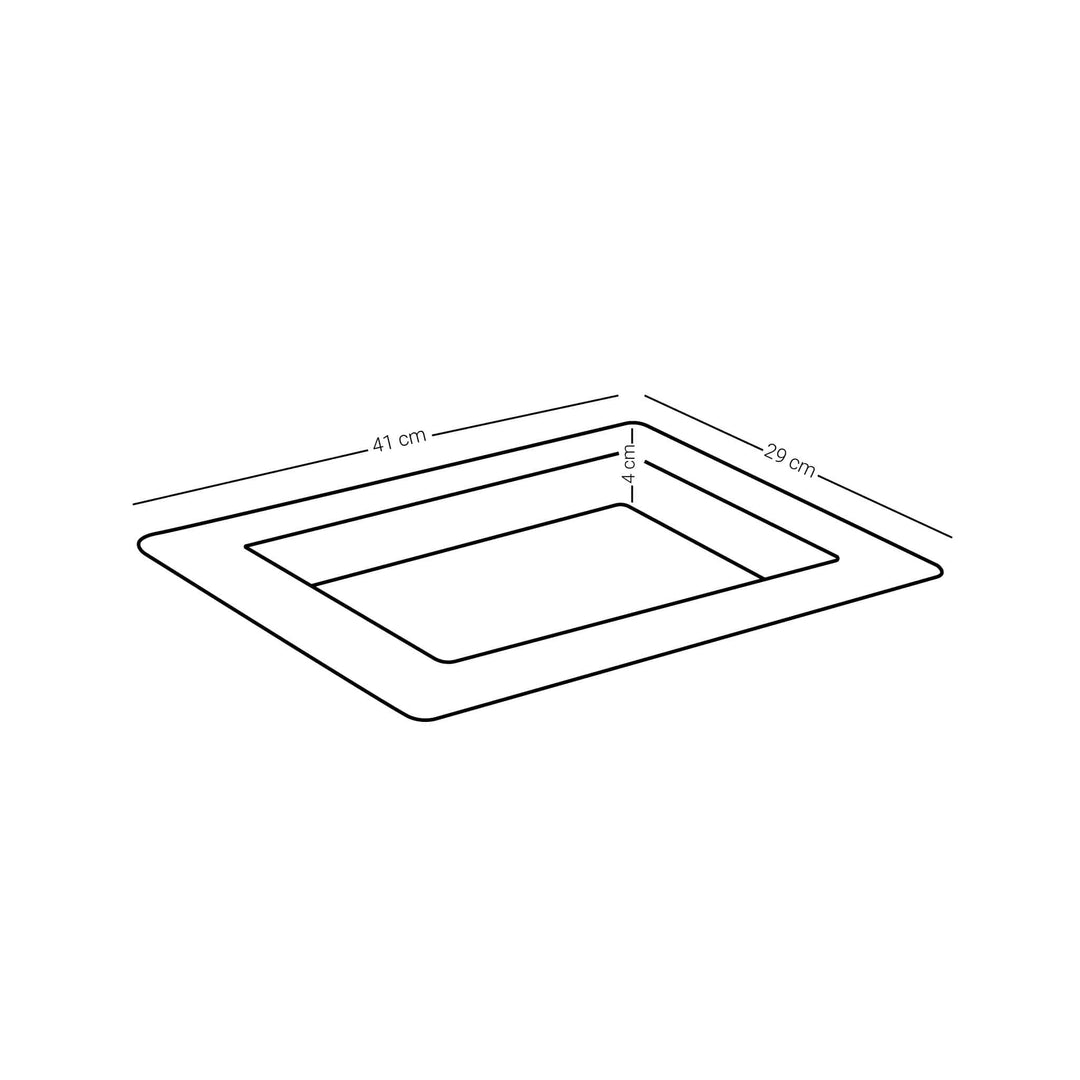 Dimlaj Asala Large Rectangular Serving Plate (Gold & Green) - Premium Glass Plates from Asala By Dimlaj - Just $290!