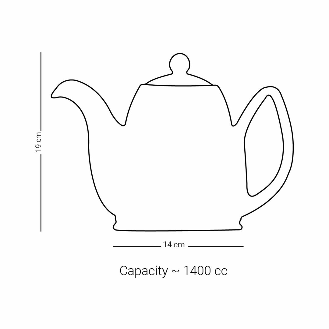 Dimlaj Kareem Large Porcelain Teapot (Gold) - Premium Tea Pots from Kareem By Dimlaj - Just $275!