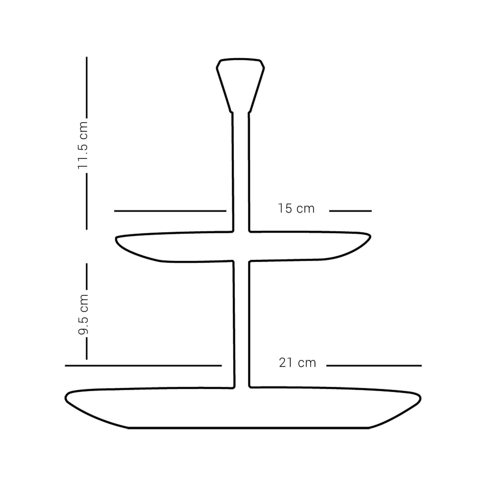 Dimlaj Ivory 2 Tiered Tray (Gold) - Premium Stands from Ivory By Dimlaj - Just $275!