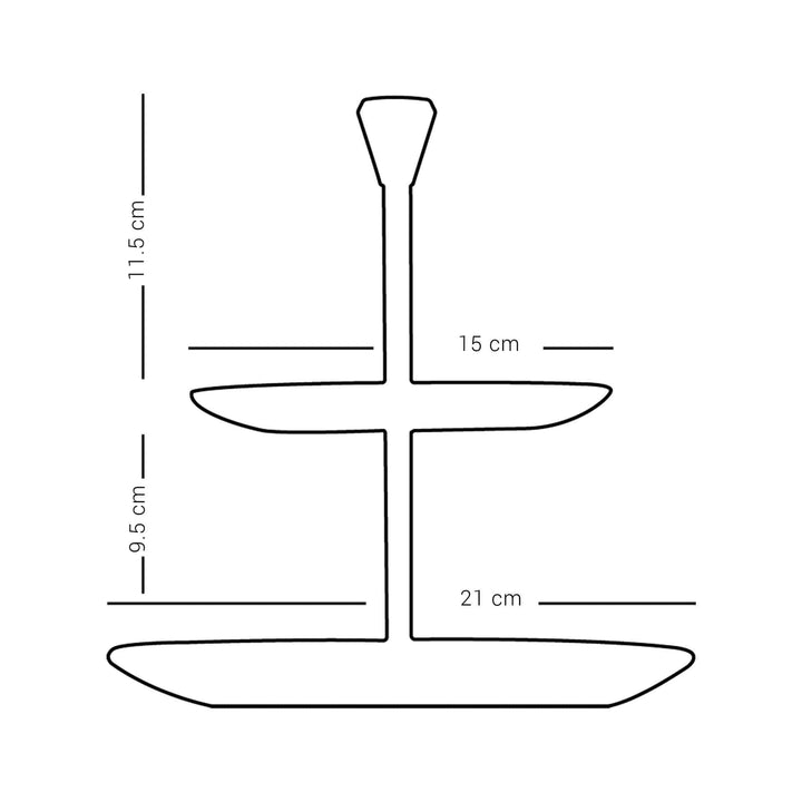 Dimlaj Suroor 2 Tiered Tray (Platinum) - Premium Stands from Suroor By Dimlaj - Just $265!