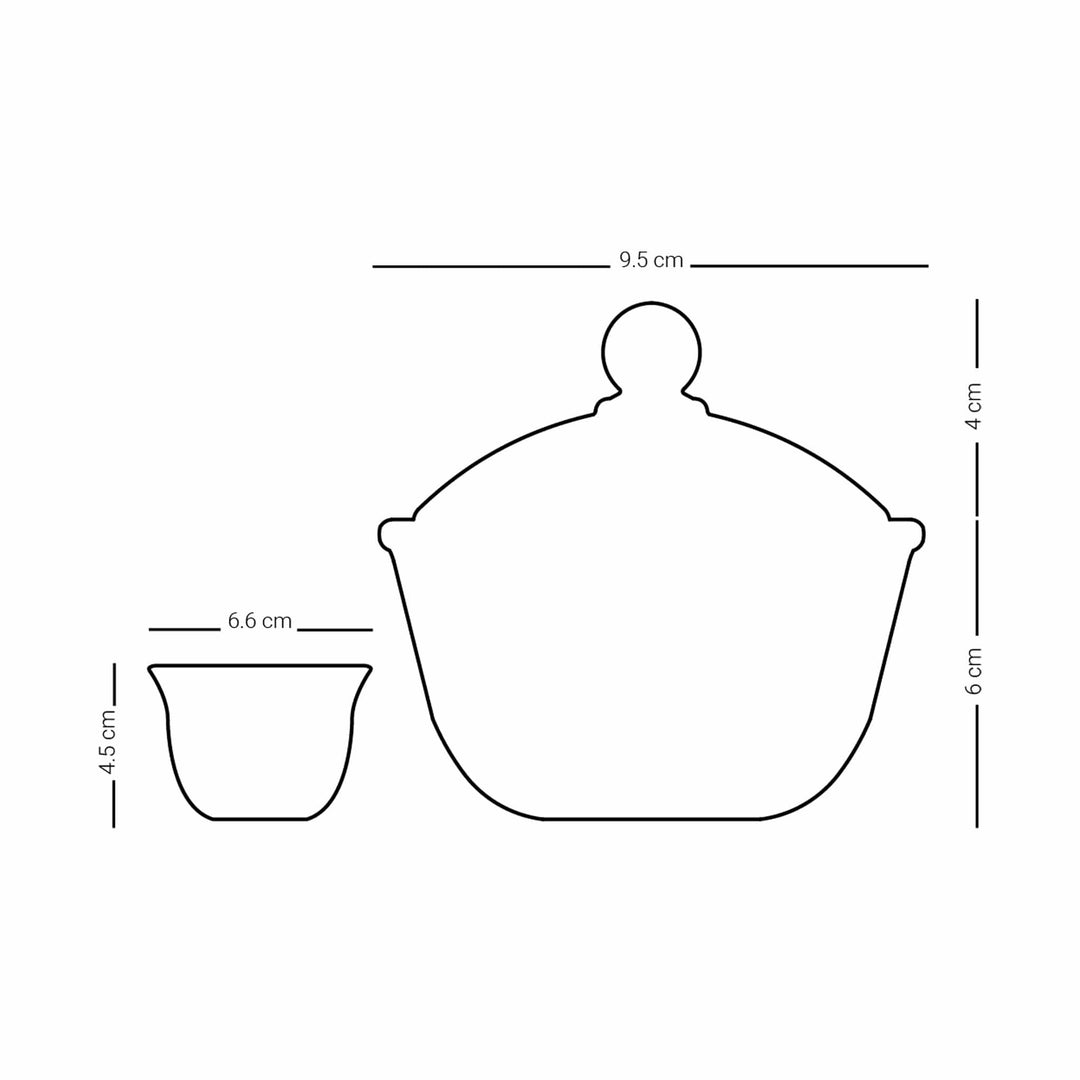 Dimlaj Selena Set of 14 Pcs Cawa Cups and Serving Bowl (Gold & Pink) - Premium Cawa Cups from Selena By Dimlaj - Just $148!