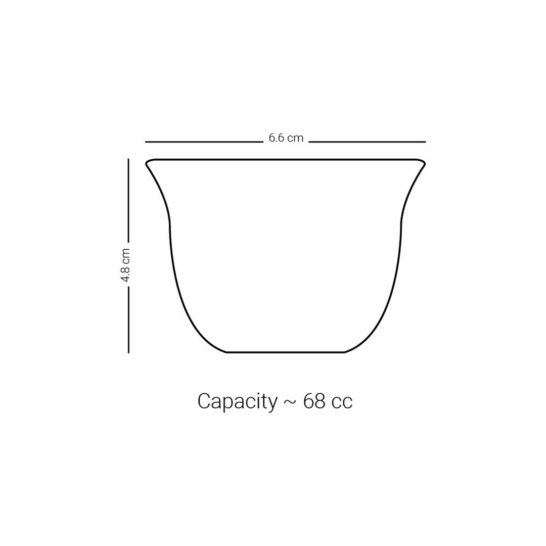 Dimlaj Asala Set of 6 Pcs Cawa Cups (Gold & Green) - Premium Cawa Cups from Asala By Dimlaj - Just $210!