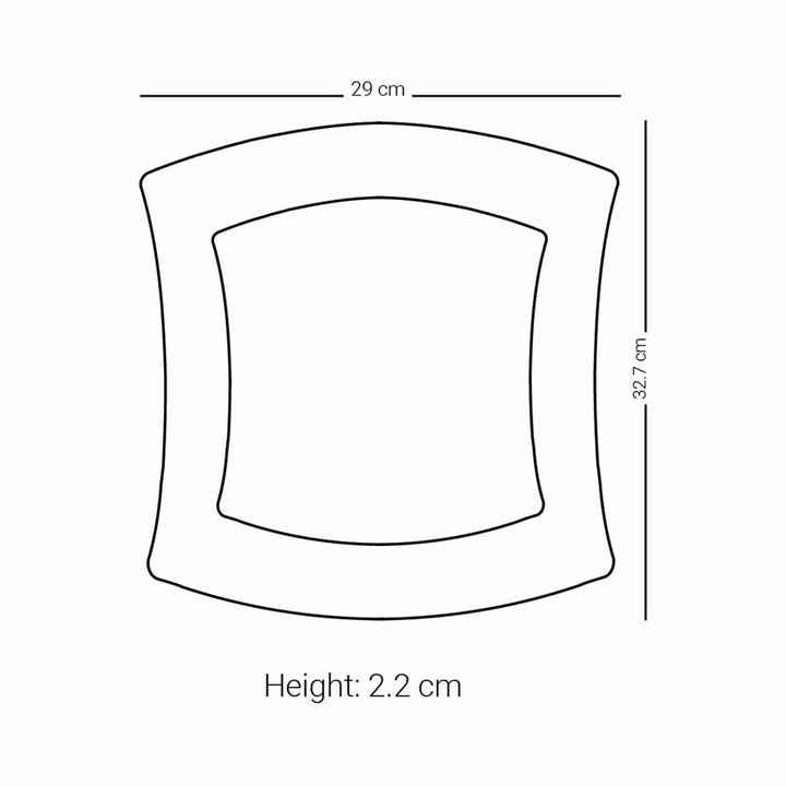 Dimlaj Melange Large Serving Plate (Platinum & Blue) - Premium Glass Plates from Melange By Dimlaj - Just $265!