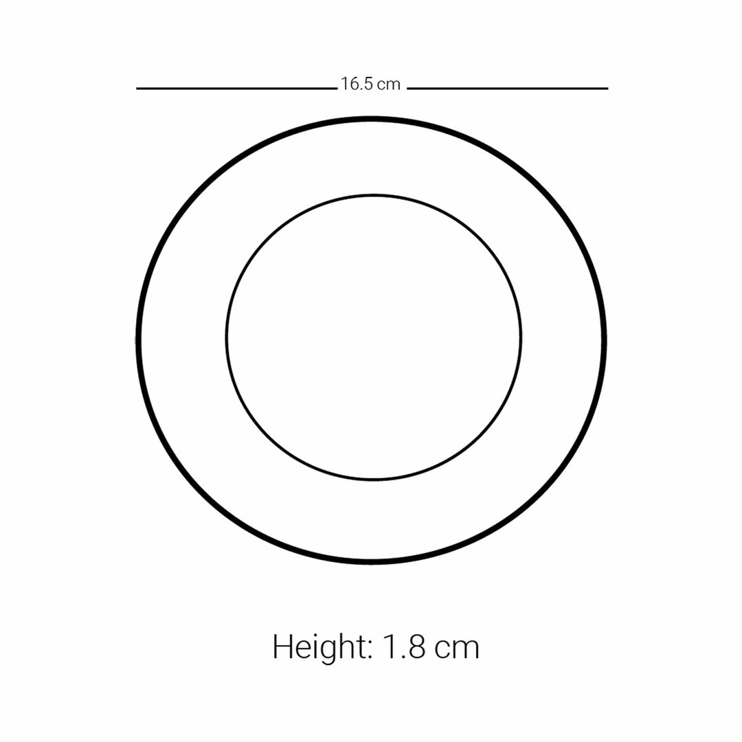 Dimlaj Melange Set of 6 Pcs Plates (Platinum & Blue) - Premium Porcelain Plates from Melange By Dimlaj - Just $340!
