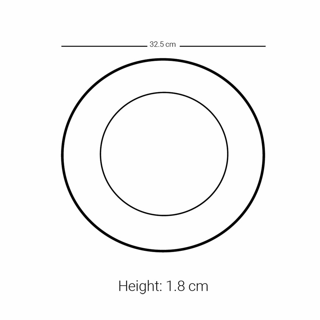 Dimlaj Melange Large Charger Plate (Platinum & Blue) - Premium Porcelain Plates from Melange By Dimlaj - Just $265!