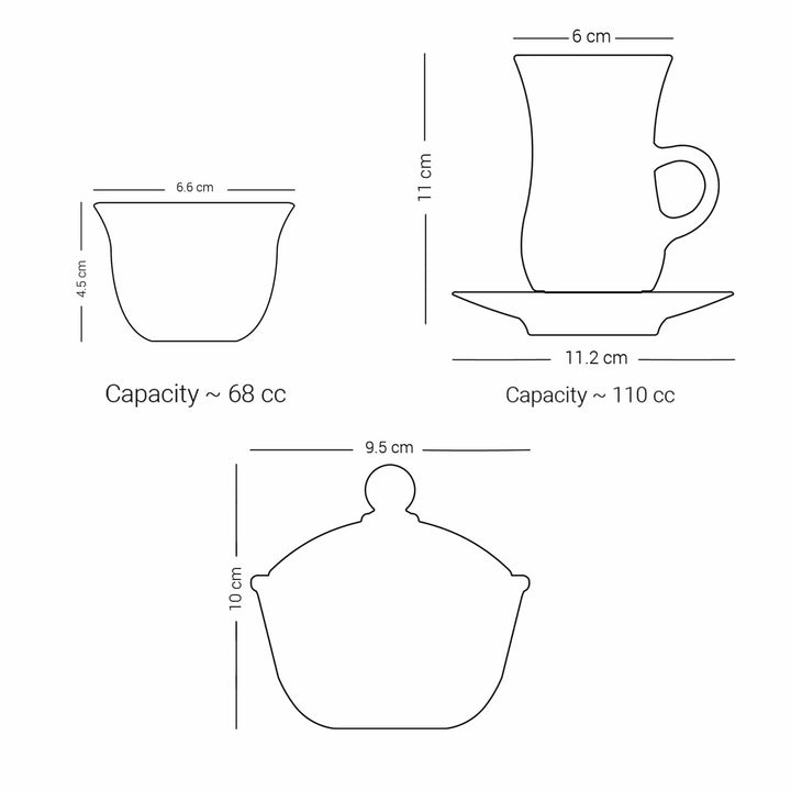 Dimlaj Selena Set of 20 Pcs Assorted Drinkware (Platinum & Blue) - Premium Special Sets from Selena By Dimlaj - Just $290!