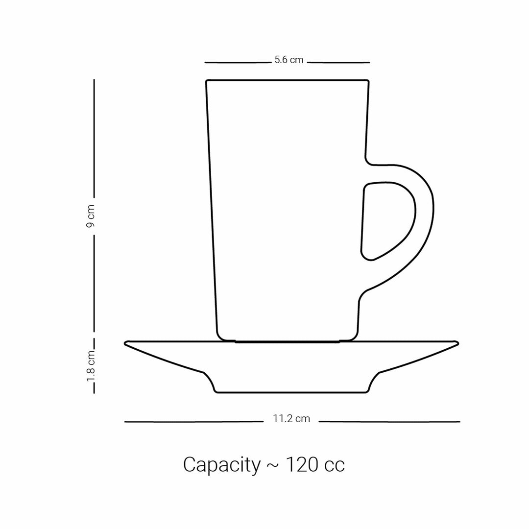 Dimlaj Asala Set of 6 Pcs Tea Cups and Saucers (Gold & Green) - Premium Tea Istikans With Handle from Asala By Dimlaj - Just $300!