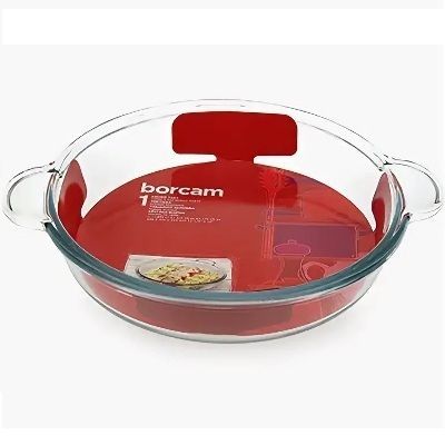 Pasabahce Borcam Round Tray 1850cc Clear - Premium Bakeware from Pasabahce Essentials - Just $25! 