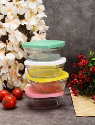 Pasabahce Pudding Bowl Set of 4pcs 310cc Pink, Green, Yellow, White - Premium  from Pasabahce Essentials - Just $50! 