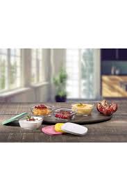 Pasabahce Pudding Bowl Set of 4pcs 310cc Pink, Green, Yellow, White - Premium  from Pasabahce Essentials - Just $50! 
