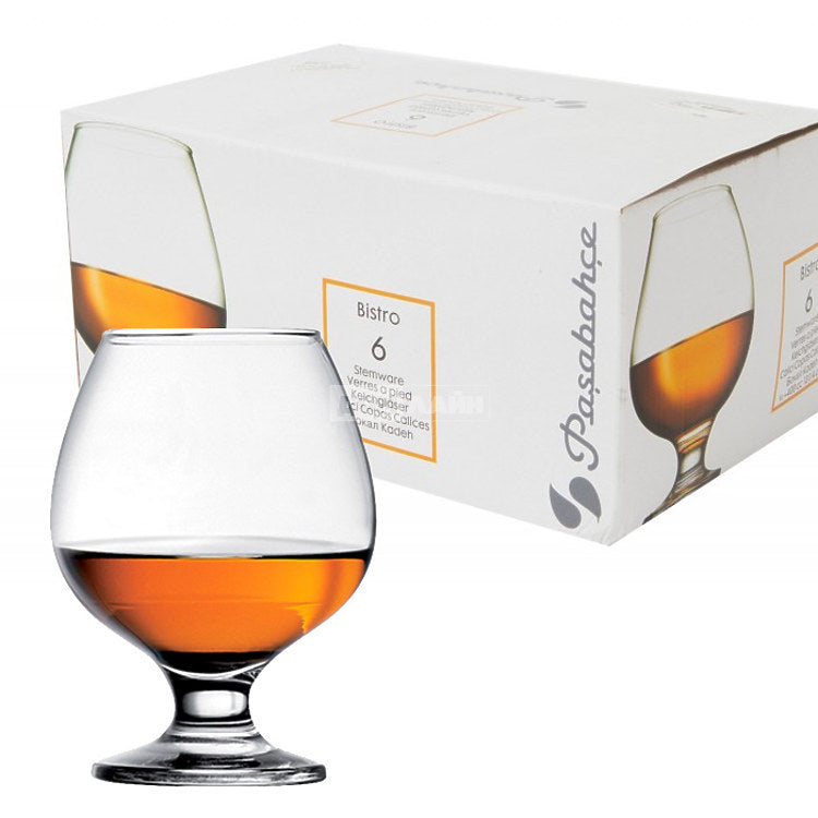 Pasabahce Bistro Cognac Set of 6pcs Stemwares 395cc Clear - Premium Stemware from Pasabahce Essentials - Just $30! 