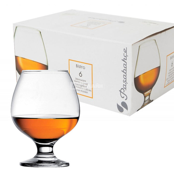 Pasabahce Bistro Cognac Set of 6pcs Stemwares 395cc Clear - Premium Stemware from Pasabahce Essentials - Just $30! 