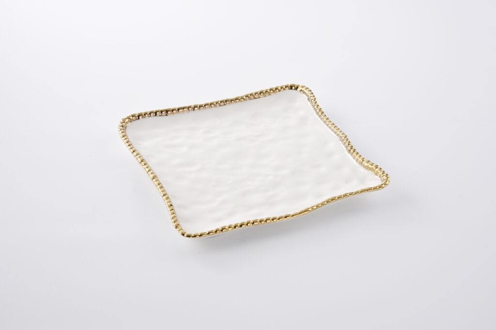 Pampa Bay Golden Salerno Square Serving Platter - Gold Rim - Premium Platter from Pampa Bay - Just $135! 