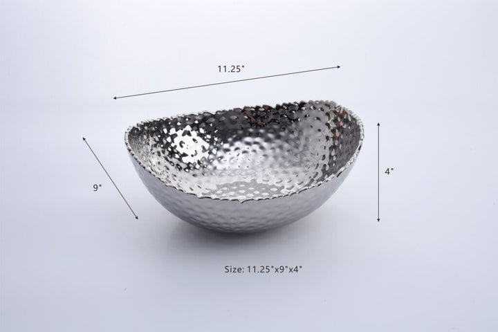 Pampa Bay Millennium Large Oval Bowl - Silver - Premium Bowls from Pampa Bay - Just $225! 