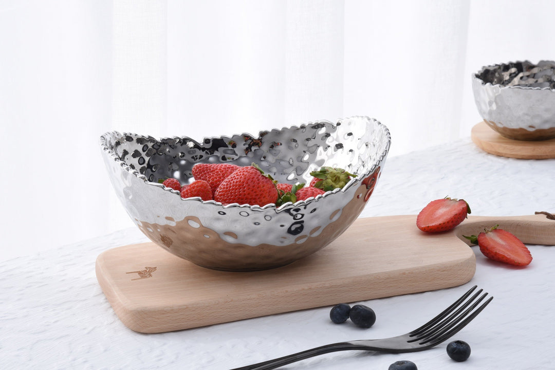 Pampa Bay Millennium Medium Oval Bowl - Silver - Premium Bowls from Pampa Bay - Just $150! 