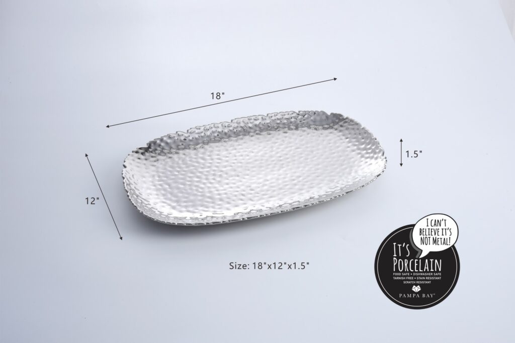 Pampa Bay Millennium Large Serving Platter - Silver - Premium Platter from Pampa Bay - Just $270! 