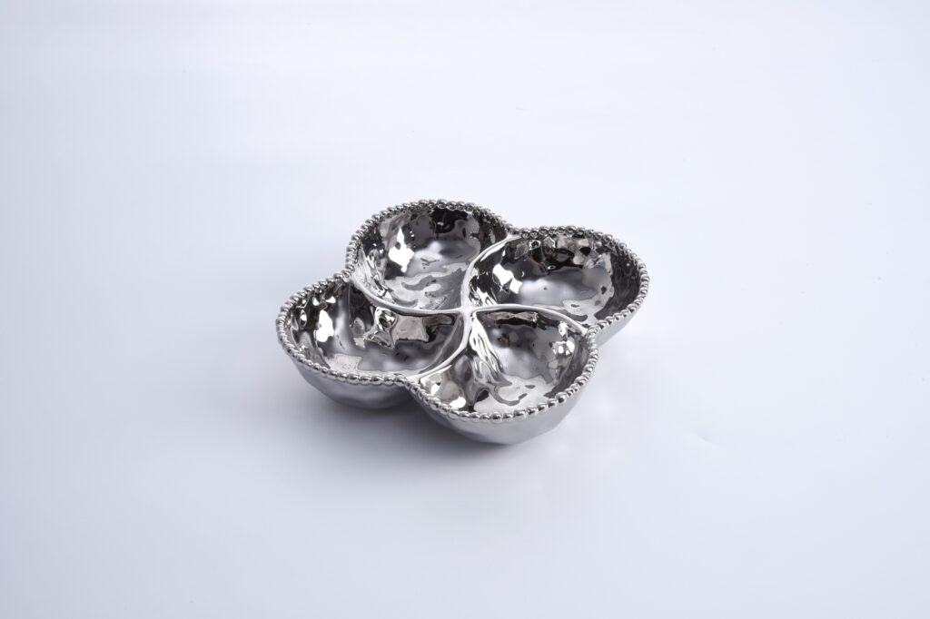 Pampa Bay Verona 4-Section Bowl (Silver) - Premium Bowl from Pampa Bay - Just $135! 