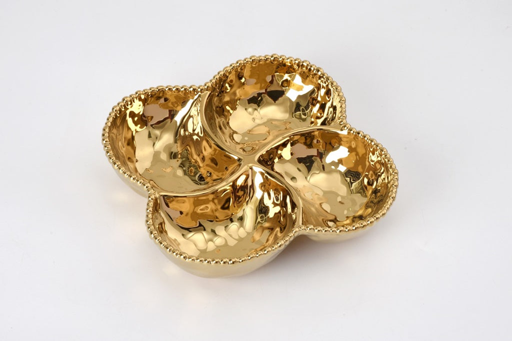 Pampa Bay Monaco 4-Section Bowl (Gold) - Premium Bowl from Pampa Bay - Just $135! 