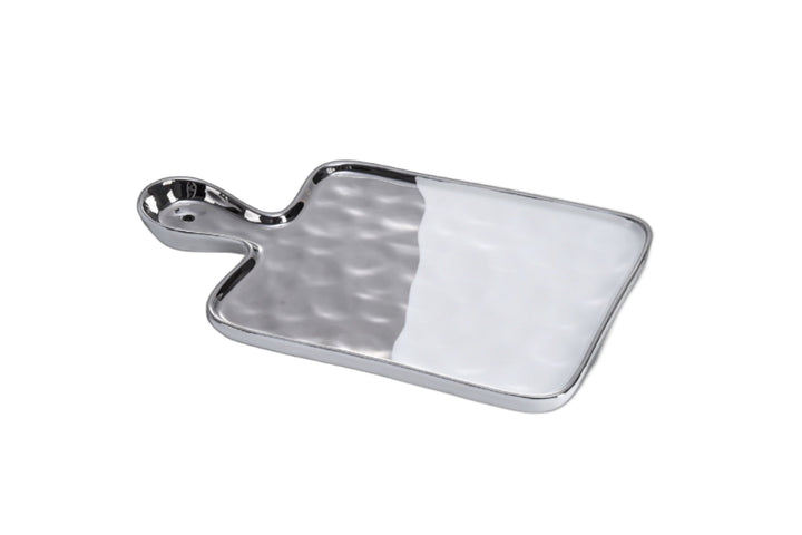 Pampa Bay Accessories Medium Tray - White & Silver - Premium Platter from Pampa Bay - Just $175! 