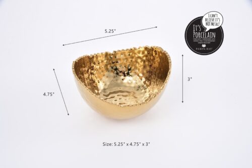 Pampa Bay Golden Millennium Small Oval Bowl - Premium Bowl from Pampa Bay - Just $60! 