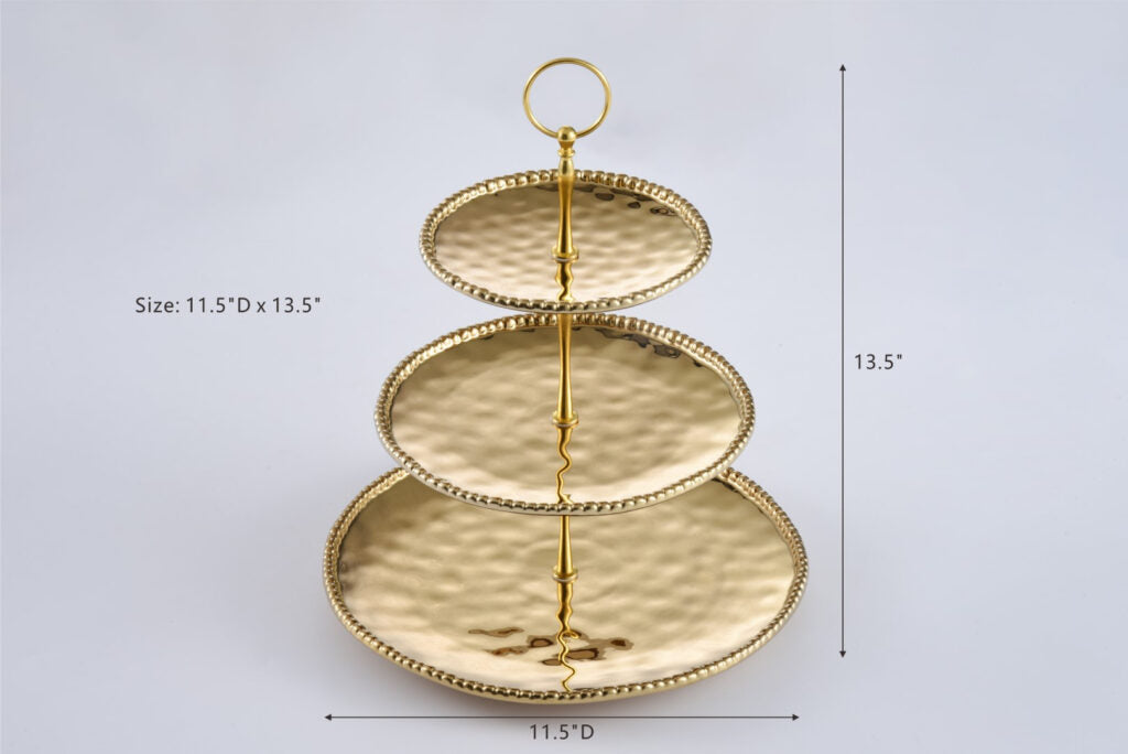Pampa Bay Monaco 3 Tier Stand - Gold - Premium Cake Plate from Pampa Bay - Just $270! 