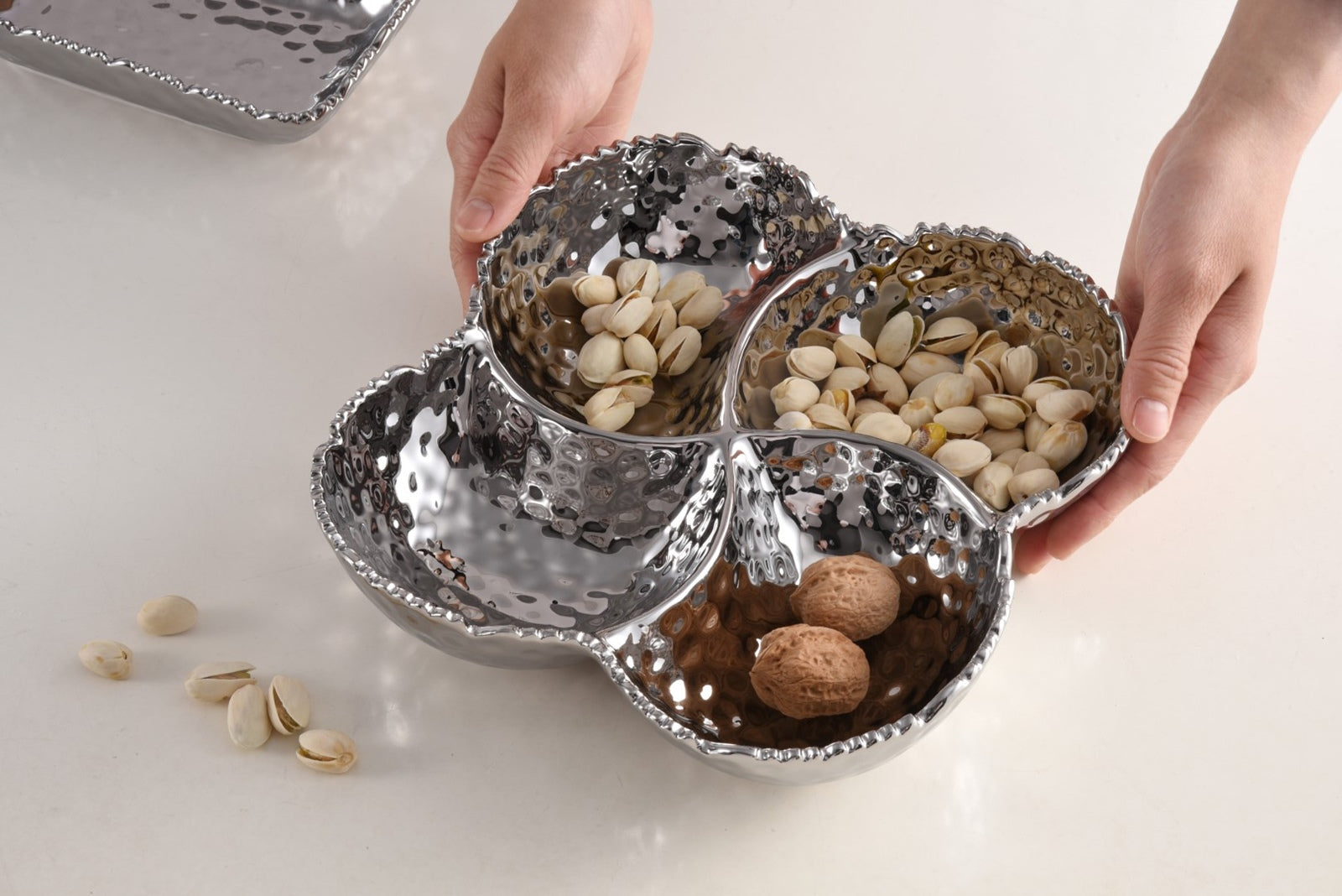 Pampa Bay Millennium 4-Section Bowl (SIlver) - Premium Bowl from Pampa Bay - Just $135! 