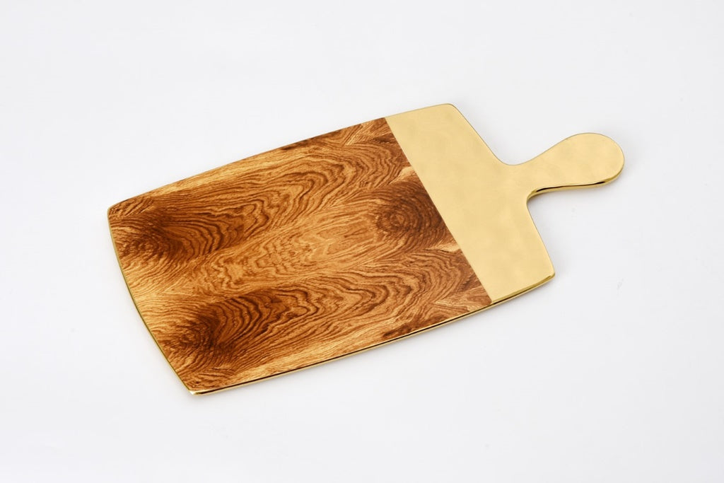 Pampa Bay Madera Flat Board - Gold & Wood Decal - Premium Platter from Pampa Bay - Just $195! 