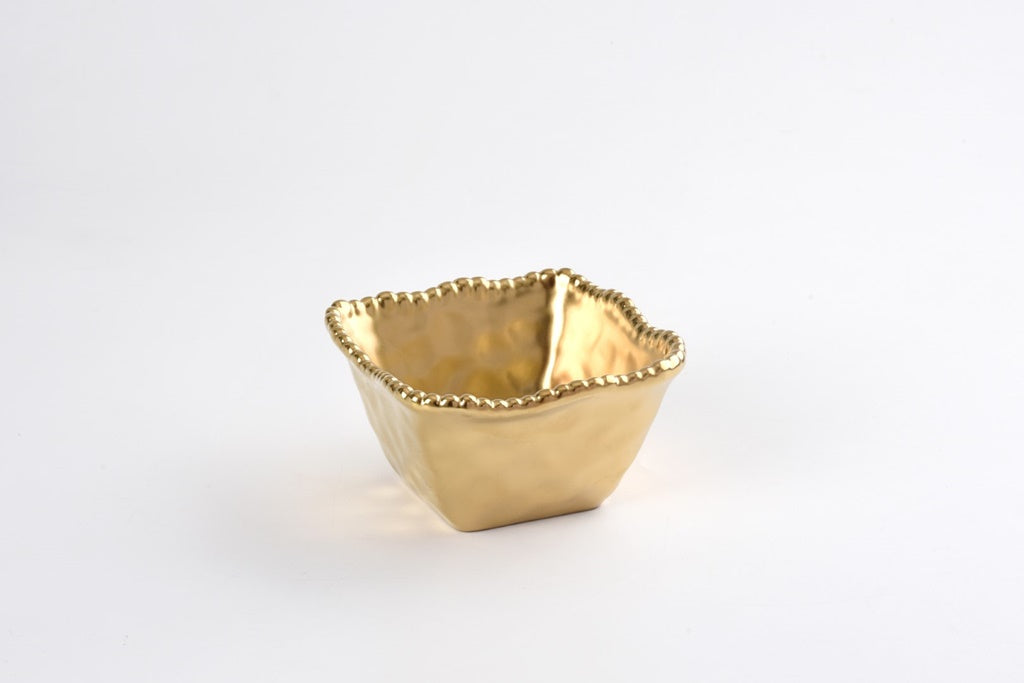 Pampa Bay Monte Carlo Square Snack Bowl - Gold - Premium Bowl from Pampa Bay - Just $60! 