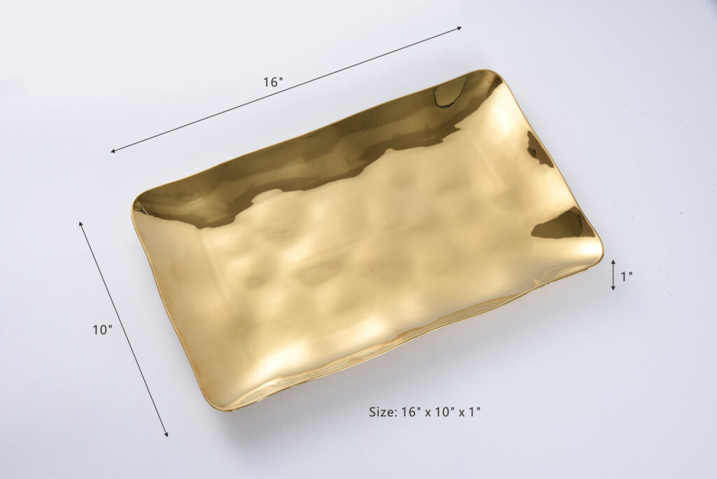 Pampa Bay Moonlight Large Rectangular Tray - Gold - Premium Platter from Pampa Bay - Just $240! 