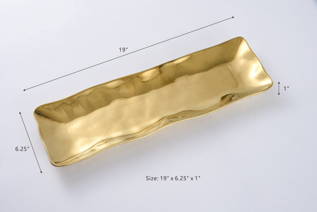 Pampa Bay Moonlight Rectangular Platter - Gold - Premium Platter from Pampa Bay - Just $165! 