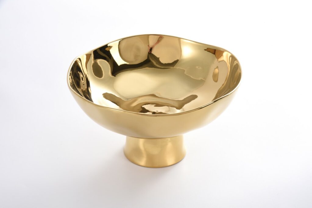 Pampa Bay Moonlight Footed Bowl - Gold - Premium Bowl from Pampa Bay - Just $240! 