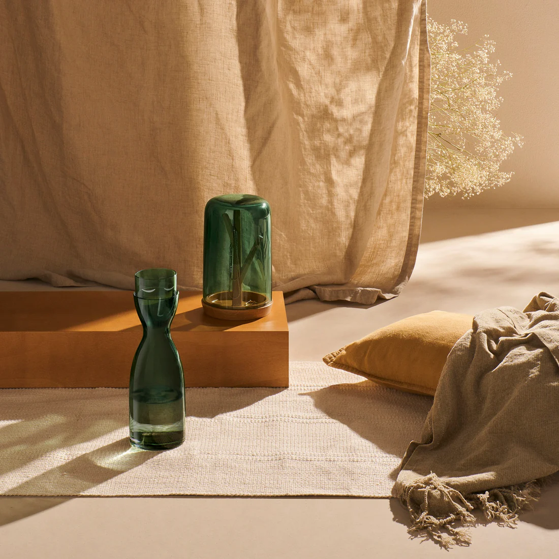 Nude Essentials Mr. & Mrs. Night Water Set Tall 700cc Jug and 200cc Tumbler Green - Premium Jug and Tumbler from Pasabahce - Just $515! 