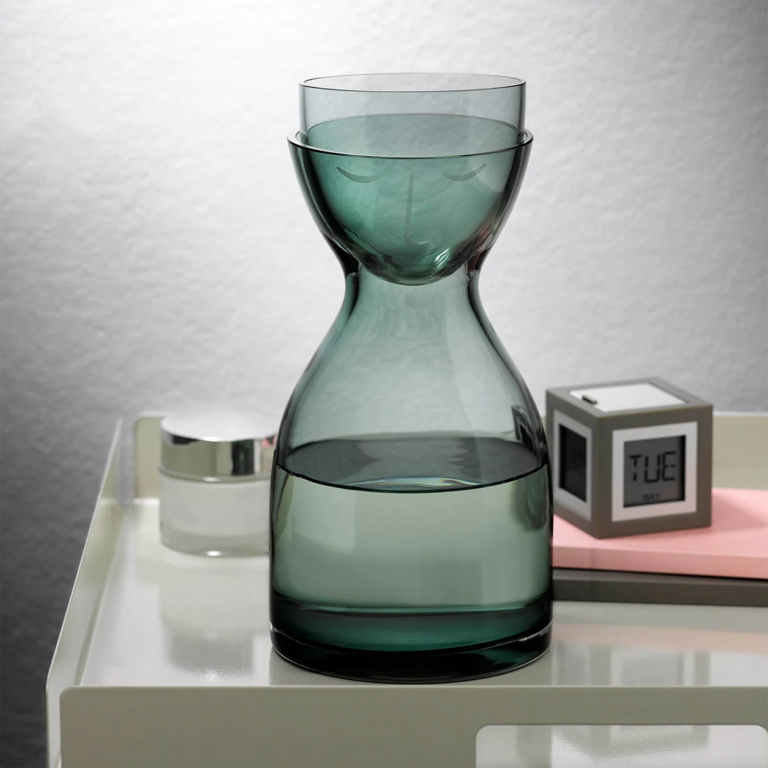 Nude Essentials Mr. & Mrs. Night Water Set Short 850cc Jug and 150cc Tumbler Green - Premium Jug and Tumbler from Pasabahce - Just $515! 