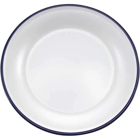 Efay Enamel Dinner Round Plate 10.5" Cobalt Blue Rim - Premium Plate from Efay - Just $20! 