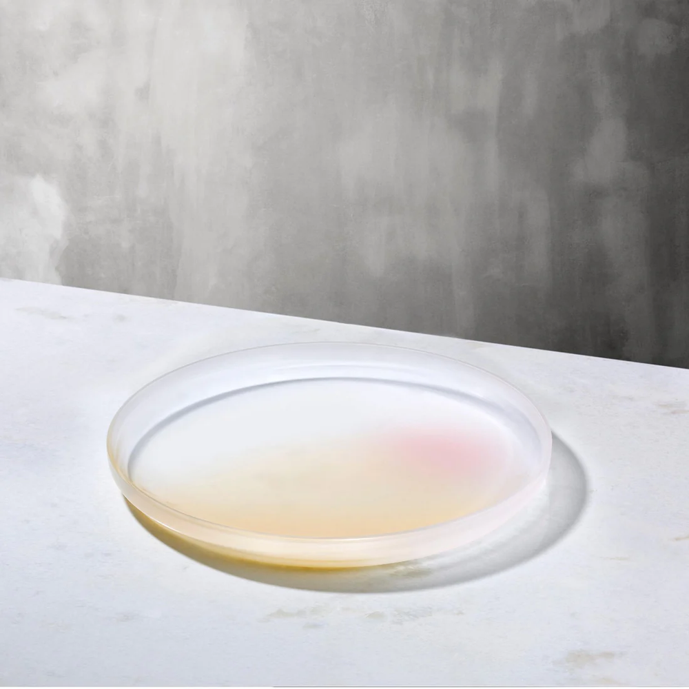 Nude Essentials Pigmento Serving Dish 278mm Pink Sprayed Pink and Beige - Premium Plate from Pasabahce - Just $380! 