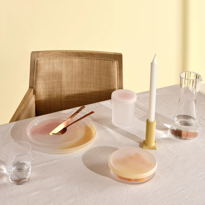 Nude Essentials Pigmento Serving Dish 278mm Pink Sprayed Pink and Beige - Premium Plate from Pasabahce - Just $380! 