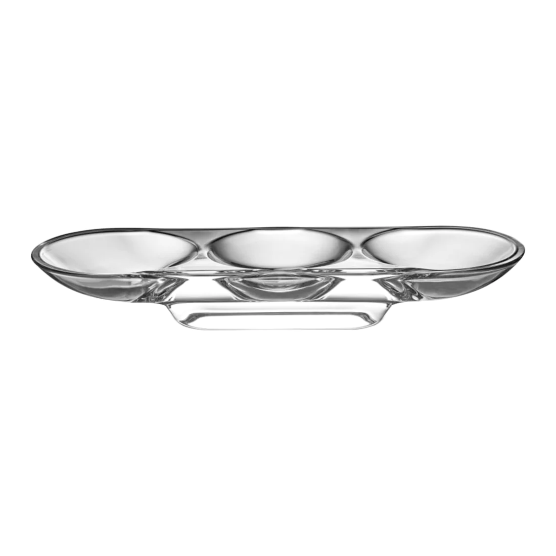 Nude Essentials Silhouette Compartment Tray 3 Sections Curved 44mm Clear - Premium Compartment Tray from Pasabahce - Just $370! 
