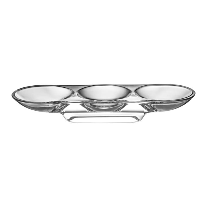 Nude Essentials Silhouette Compartment Tray 3 Sections Curved 44mm Clear - Premium Compartment Tray from Pasabahce - Just $370! 